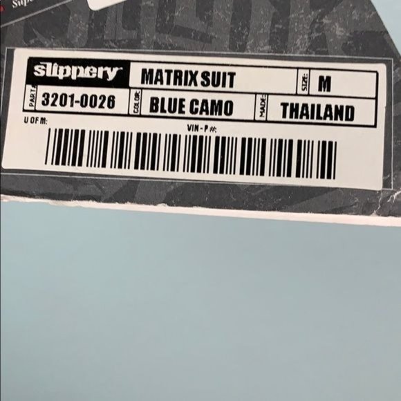 Slippery Matrix Wetsuit Long Sleeve Top M Blue Camo Pullover Neoprene Swim Surf - Picture 6 of 6